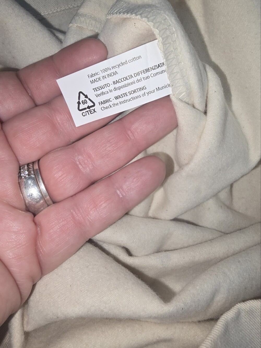 Coach Canvas Dust Bag in Natural with Black Logo - Picture 3 of 4